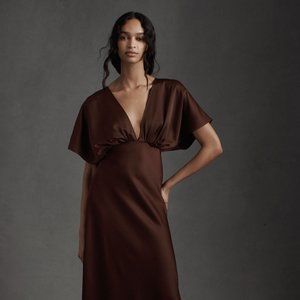 BHLDN Satin Charmeuse Maxi Dress